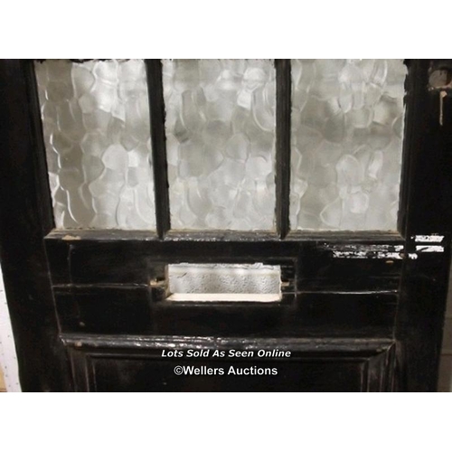 308 - 2 pine doors C1900 for restoration. Approx size of both 91cm x 211cm x 4.5cm. Please note glass is n... 