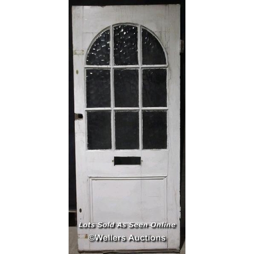 308 - 2 pine doors C1900 for restoration. Approx size of both 91cm x 211cm x 4.5cm. Please note glass is n... 