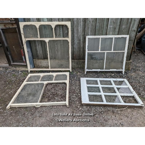 331 - 4 Victorian window casements for restoration. Some broken glass. These make great mirrors.