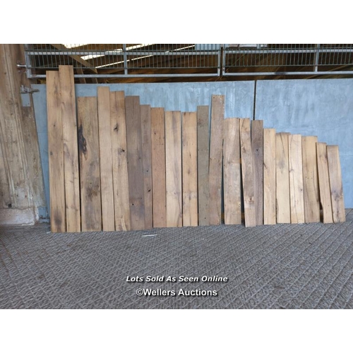 333 - Thin beam slices from 200 year old reclaimed oak beams. 5 to 12mm thick. Two cut faces. Good for pan... 