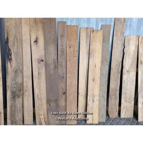 333 - Thin beam slices from 200 year old reclaimed oak beams. 5 to 12mm thick. Two cut faces. Good for pan... 