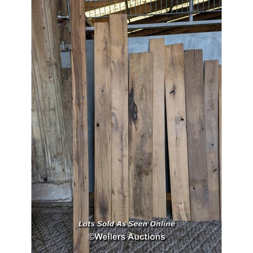 333 - Thin beam slices from 200 year old reclaimed oak beams. 5 to 12mm thick. Two cut faces. Good for pan... 