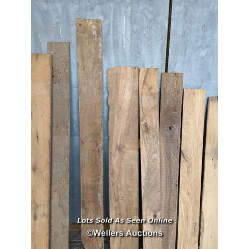 333 - Thin beam slices from 200 year old reclaimed oak beams. 5 to 12mm thick. Two cut faces. Good for pan... 