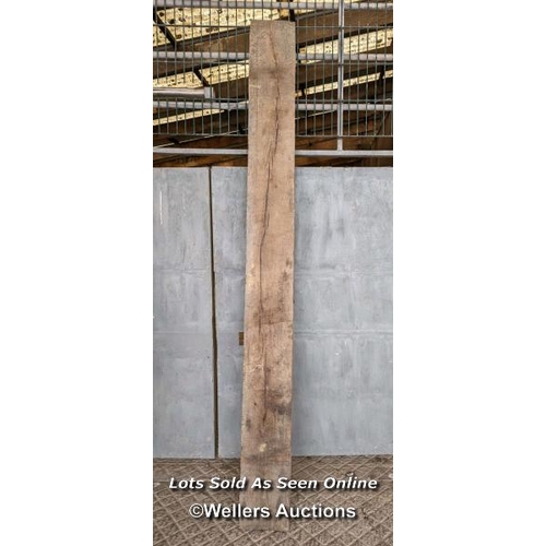 349 - A 180 year old beam/slab. Original face. 268cm L x 25.5cm W x 7cm thick.