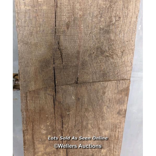 349 - A 180 year old beam/slab. Original face. 268cm L x 25.5cm W x 7cm thick.