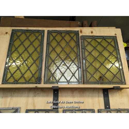 359 - 7 diamond leaded glazed panels