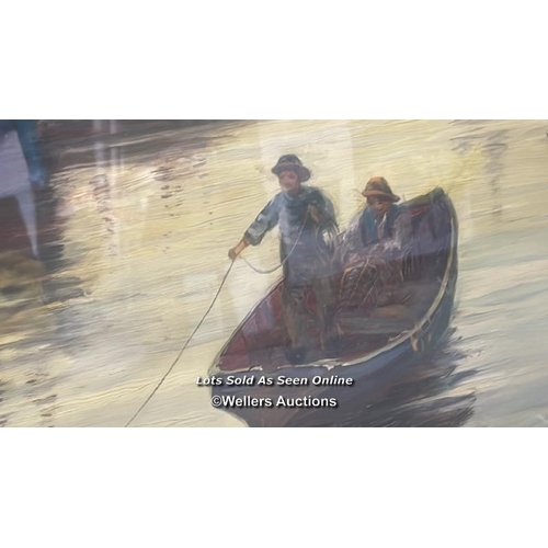 H.C. Wilder, 'Evening Near Gravesend', oil on canvas, 96 x 66cm, signed