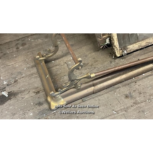 1016 - BRASS FENDER, 145CM (W) X 36CM (H) X 28CM (D), FOR RESTORATION