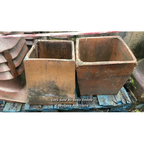 1058 - 6X ASSORTED CHIMNEY POTS, INCL. SALT GLAZED, LARGEST 62CM (H) X 23CM (DIA)