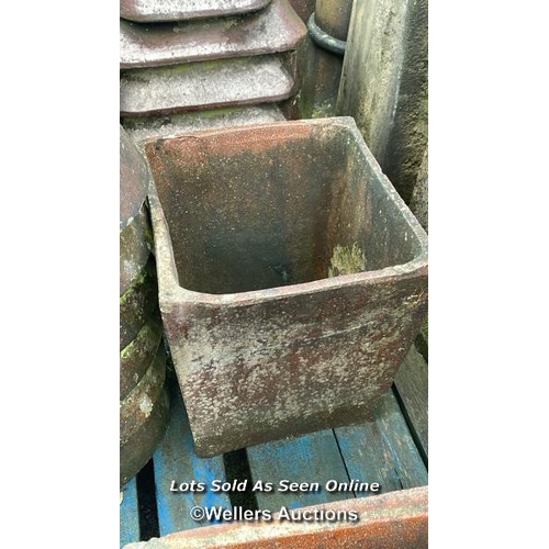 1058 - 6X ASSORTED CHIMNEY POTS, INCL. SALT GLAZED, LARGEST 62CM (H) X 23CM (DIA)