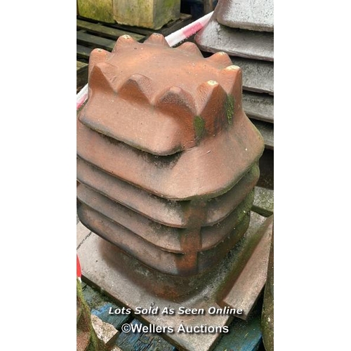 1058 - 6X ASSORTED CHIMNEY POTS, INCL. SALT GLAZED, LARGEST 62CM (H) X 23CM (DIA)