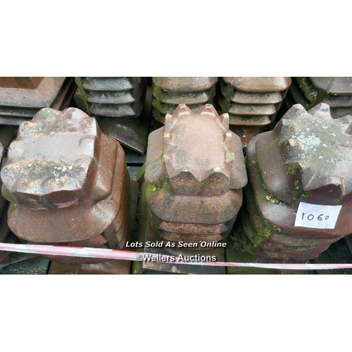 1060 - 6X SALT GLAZED CHIMNEY POTS, 60CM (H) X 30CM (DIA)