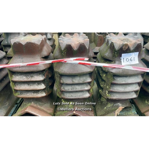 1061 - 6X SALT GLAZED CHIMNEY POTS, 60CM (H) X 30CM (DIA)