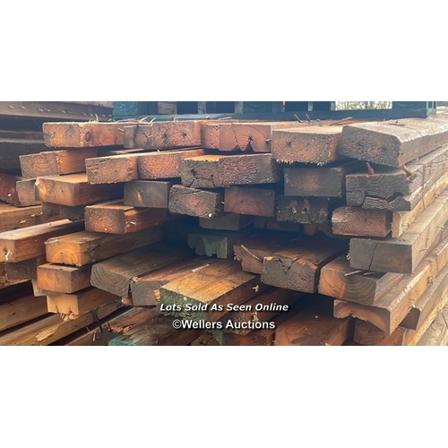 1275 - PACK OF APPROX. 60X LENGTHS OF TIMBER, VARIOUS LENGTHS, LONGEST APPROX. 293CM (L), 10CM (W) X 5CM (T... 