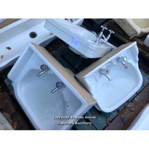 1302 - 3X ASSORTED SINKS INCLUDING ONE VICTOR MUSGRAVES