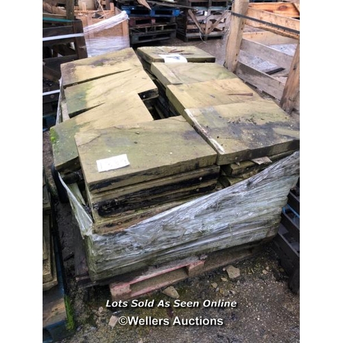 1339 - PALLET OF APPROX. 88X PIECES OF RIVER FLAGSTONES, SIMILAR STYLE TO YORK STONE