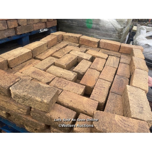 1466 - PALLET OF APPROX. 200X RUSTIC YELLOW BRICKS, RECLAIMED FROM AN OLD BRICKWORKS, APPROX. 80 YRS OLD, 2... 