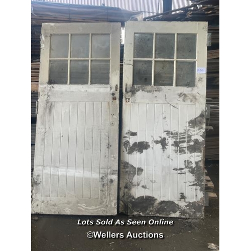 1480 - MATCHING PAIR OF GARAGE DOORS, 125CM (H) X 96CM (W) X 4.5CM (T)