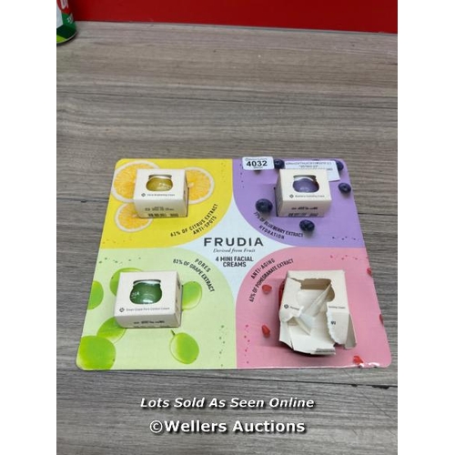 4032 - FRUDIA MINI FACE CREAMS / 1 MISSING  / MINIMAL SIGNS OF USE / D34