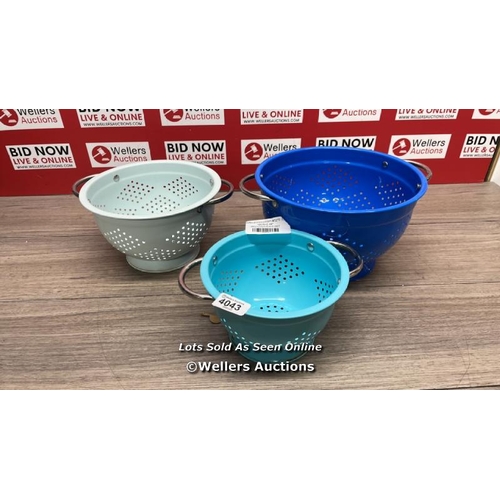 4043 - MIU COLANDER SET / MINIMAL SIGNS OF USE / D35