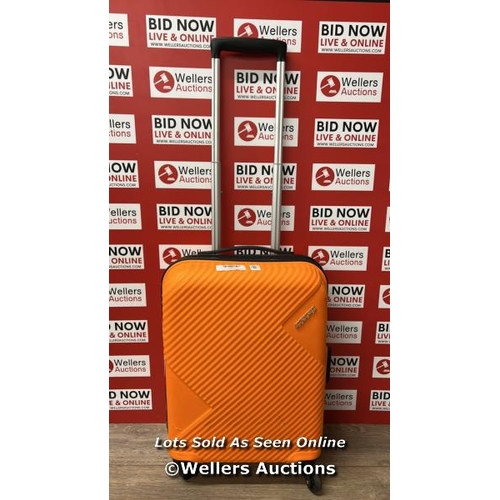 4048 - AMERICAN TOURISTER JET DRIVER 55CM CARRY ON HARDSIDE SPINNER CASE / COMBINATION UNLOCKED / WHEELS, H... 