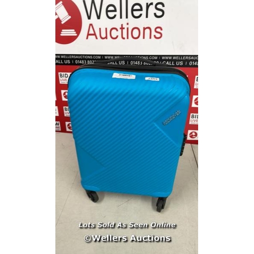 4091 - AMERICAN TOURISTER ZAKK CARRY ON SUITCASE / SIGNS OF USE / COMBINATION UNLOCKED / WHEELS & HANDLE IN... 