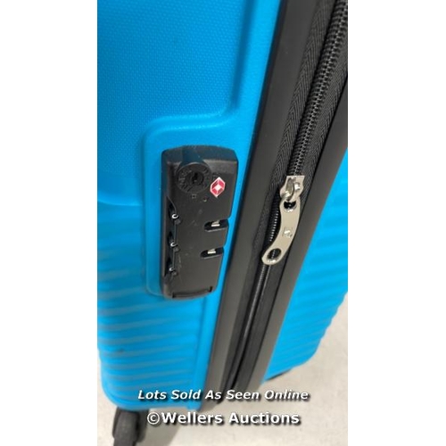 4091 - AMERICAN TOURISTER ZAKK CARRY ON SUITCASE / SIGNS OF USE / COMBINATION UNLOCKED / WHEELS & HANDLE IN... 