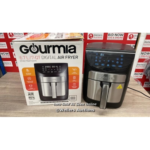 4285 - GOURMIA 6.7L DIGITIAL AIR FRYER / PRE-SET 10 ONE-TOUCH COOKING FUNCTIONS / FRYFORCE 360� TECHNOLOGY ... 