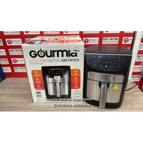 4286 - GOURMIA 6.7L DIGITIAL AIR FRYER / PRE-SET 10 ONE-TOUCH COOKING FUNCTIONS / FRYFORCE 360� TECHNOLOGY ... 