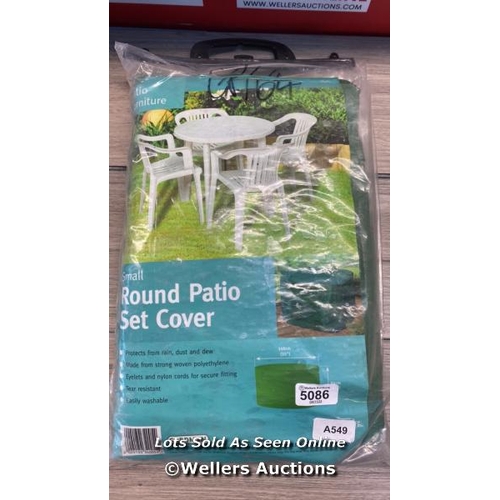 5086 - SMALL ROUND PATIO SET COVER, 140X94CM