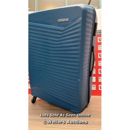 4259 - AMERICAN TOURISTER JETDRIVER LARGE 4 WHEEL SPINNER CASE / SIGNS OF USE / APPEARS IN OK CONDTION / SE... 