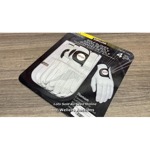 4264 - KIRKLAND SIGNATURE GLOF GLOVES 4 PACK / SIZE: S / NEW, OPEN BOX / C26