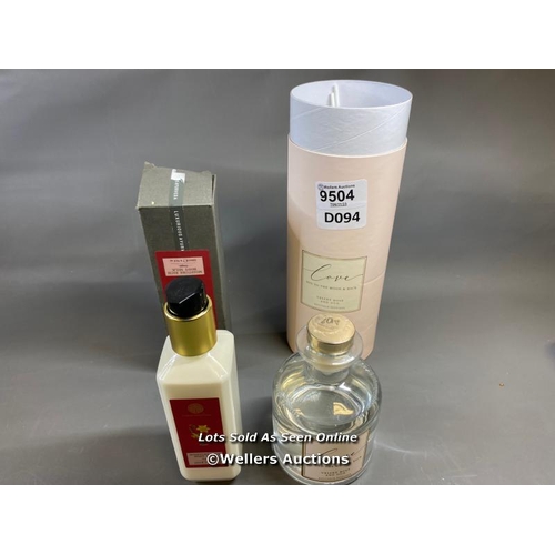 9504 - X1 LESSER & PAVEY VELVET ROSE AND OUD BOUTIQUE DIFFUSER AND X1 FOREST ESSENTIALS MOISTURE RICH BODY ... 