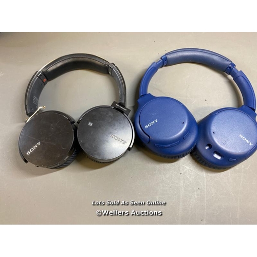 9634 - X2 SONY HEADPHONES INCL. MODEL MDR-XB650BT