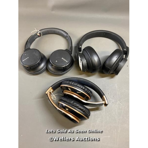 9637 - X3 HEADPHONES INCL. SONY WH-CH700N AND 6S