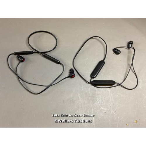 9643 - X1 APPLE BEATS FLEX WIRELESS EARPHONES MODEL A2295 AND X1 SONY EARPHONES MODEL YY2957