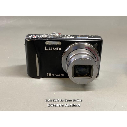 9660 - X1 LUMIX DMC-TZ20 DIGITAL CAMERA WITH CHARGER AND CASE AND X1 DVC DIGITAL VIDEO CAMERA