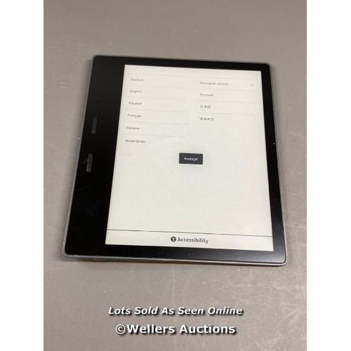 9671 - AMAZON KINDLE OASIS - 9TH GEN / S8IN4O / RESTORED TO FACTORY DEFAULTS