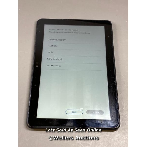 9684 - AMAZON FIRE HD 8 / K72LL4 / RESTORED TO FACTORY DEFAULTS