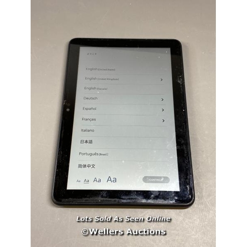 9685 - AMAZON FIRE HD 8 / K72LL4 / RESTORED TO FACTORY DEFAULTS