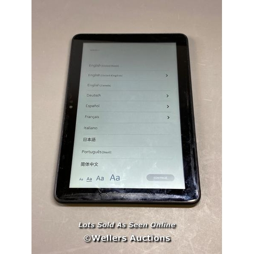 9686 - AMAZON FIRE HD 8 / K72LL4 / RESTORED TO FACTORY DEFAULTS