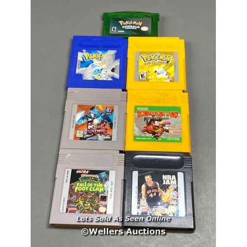 9691 - X6 GAMEBOY GAME CARDS INCL. POKEMON BLUE, POKEMON YELLOW SPECIAL PIKACHU EDITION, KILLER INSTINCT, D... 