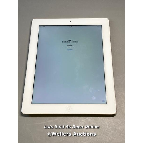 9697 - APPLE IPAD - 4TH GEN / A1459 / 32GB / SERIAL: F8QN806VF18F / I-CLOUD (ACTIVATION) UNLOCKED / RESTORE... 