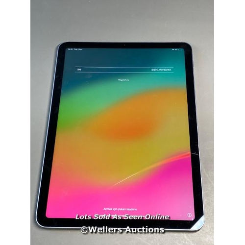 9698 - APPLE IPAD AIR (2020) 4TH GEN / A2316 / 256GB / SERIAL: GG7DJW9Q16X - SCREEN AND DISPLAY DAMAGED / I... 