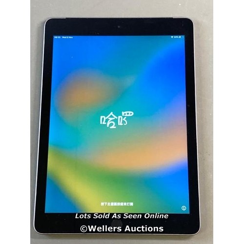 9622 - APPLE IPAD - 5TH GEN / A1823 / 32GB / SERIAL: GCGVKA3VHLJJ / I-CLOUD (ACTIVATION) UNLOCKED / RESTORE... 