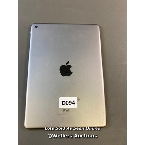 9628 - APPLE IPAD - 6TH GEN / A1893 / 32GB / SERIAL: F9GXXECBJF8J / I-CLOUD (ACTIVATION) UNLOCKED / RESTORE... 