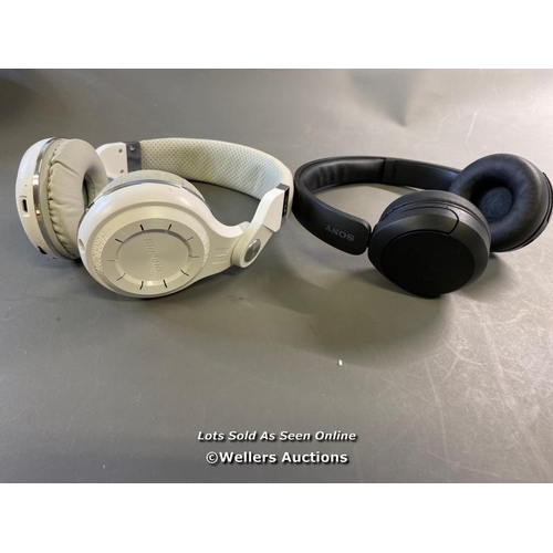 9637 - X1 SONY HEADPHONES MODEL YY2958 AND X1 BLUEDIO HURRICANE HEADPHONES