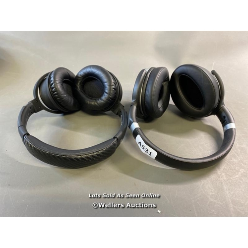 9638 - X1 SENNHEISER HEADPHONES MODEL HD450 AND X1 GOJI HEADPHONES