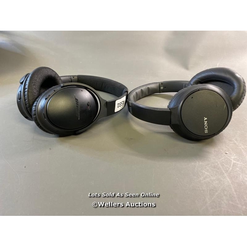 9639 - X1 SONY HEADPHONES MODEL WH-CH700N AND X1 BOSE HEADPHONES MODEL 425948