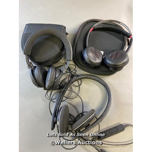 9640 - X1 PLATRONICS HEADSET MODEL 8825, X1 BOSE HEADPHONES AND X1 SENNHEISER HEADSET MODEL SCWH14